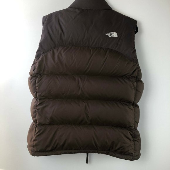 The North Face Nuptse Puffer Vest 700 DOWN Full Zip Brown Women’s Size XL - Picture 11 of 12